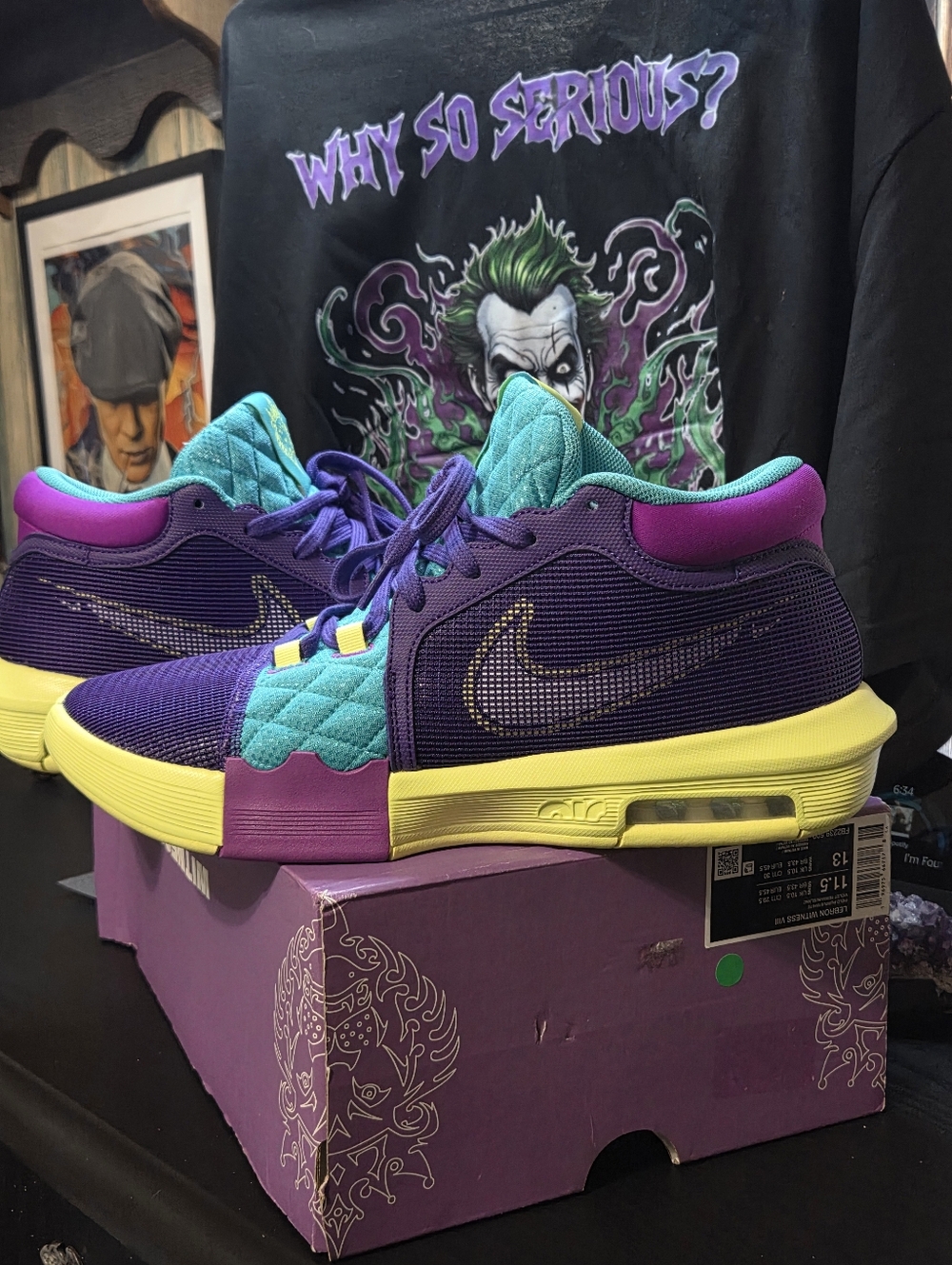Nike LeBron Witness 8 VIII Basketball Shoes - Field Purple/Teal - Men’s 11.5 - Picture 4 of 13